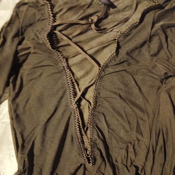 Frederick's of Hollywood Women's Lola Lee Sheer Mesh Long Sleeve  Teddy - Picture 4 of 6